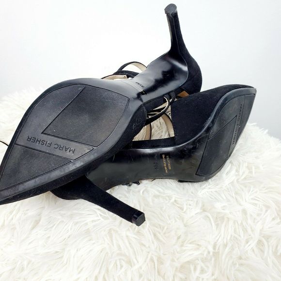 Marc Fischer Black Strappy Stilettos 8 1/2M NWOB - Picture 5 of 6